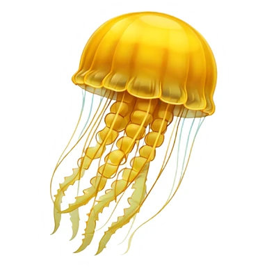 Bright yellow jellyfish  sticker