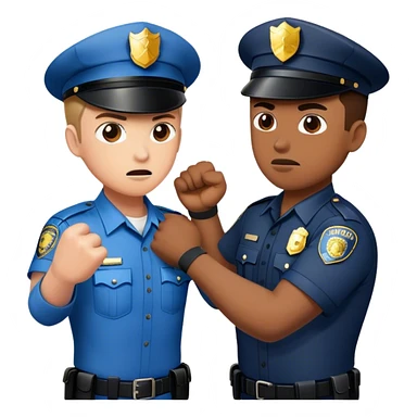 fighting a police officer sticker