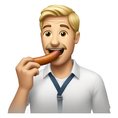Man eating sausage sticker