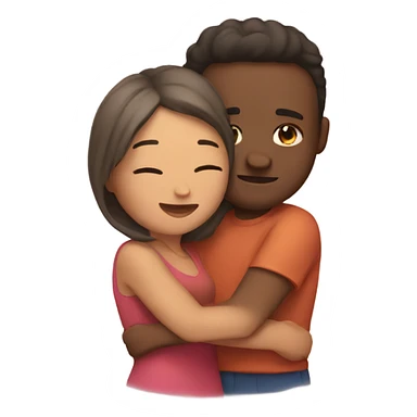 Cuddling couple  sticker