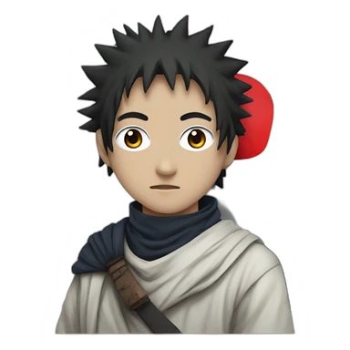 obito uchiha with the palestinian flag sticker