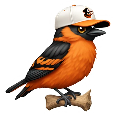 Orioles bird wearing Orioles baseball hat  sticker