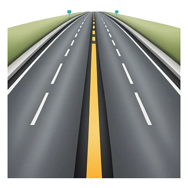 highway road with lane markings sticker