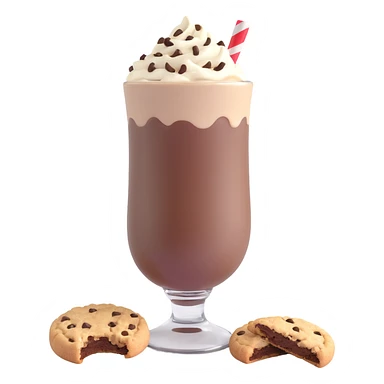 chocolate milkshake with cookie crumbles sticker