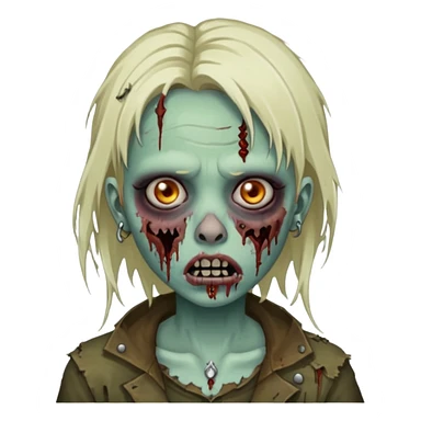 Zombie girl with a septum piercing sticker