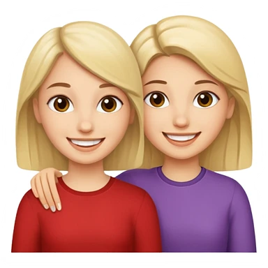 Two girls saying six seven sticker