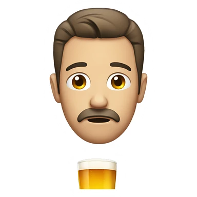 Depressed guy with pint  sticker