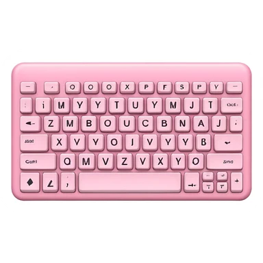 baby pink pc keyboard  sticker