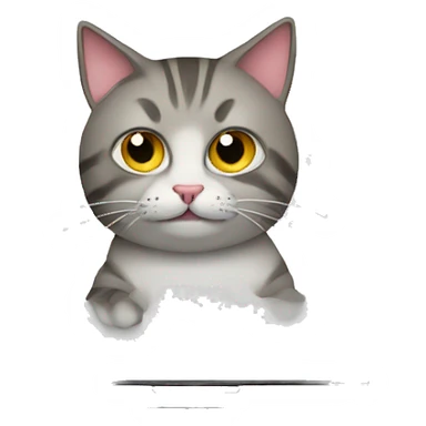 cat behind a laptop sticker