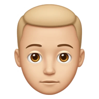 very big head and small body male cartoon sticker