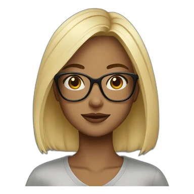 Girl with glasses ai blonde sticker