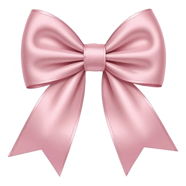 light pink ribbon bow sticker