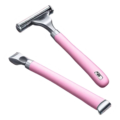 baby pink shaving razor sticker