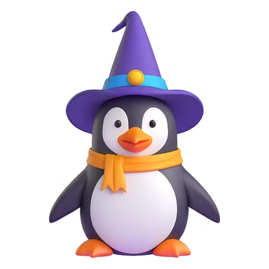Penguin Wizard sticker