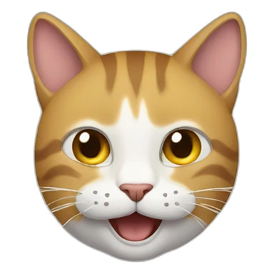 Gato riendo sticker