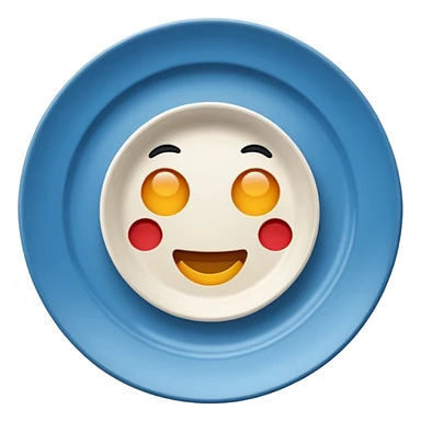 create me an image of ceramic plate emoji sticker