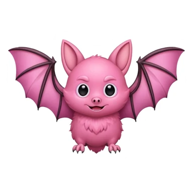Pink bat emoji sticker