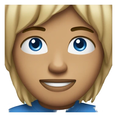 cara azul guiñando sticker