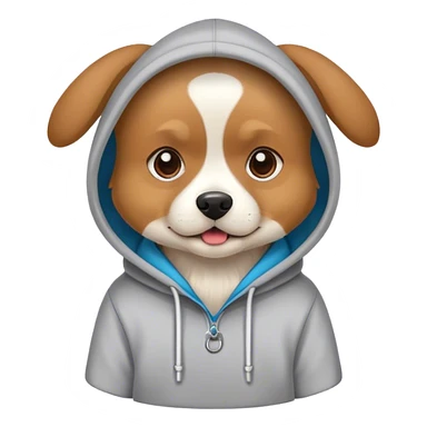 Dog with a hoodie  sticker