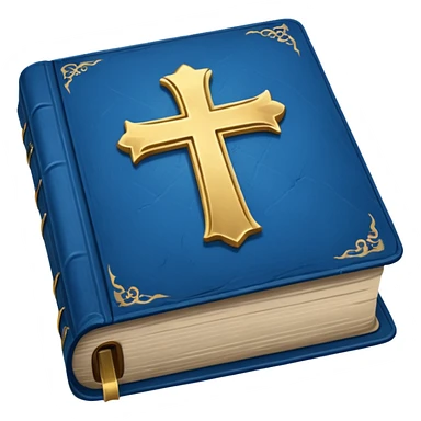 Blue Bible opened sticker