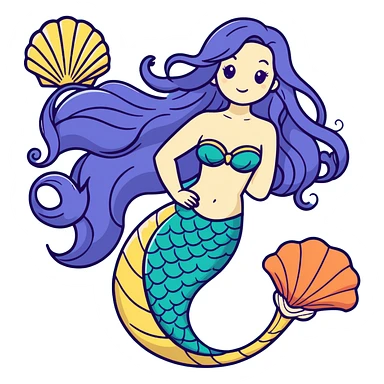 mermaid sticker