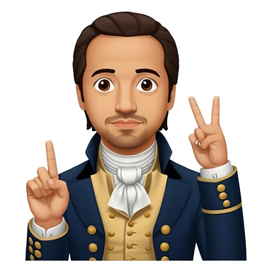 lin manuel miranda as alexander hamilton sticking up the middle finger🖕🏽🖕🏽🖕🏽🖕🏽 sticker