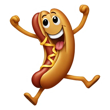 Dancing hot dog  sticker