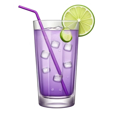 Cocktail light purple with high glass sticker