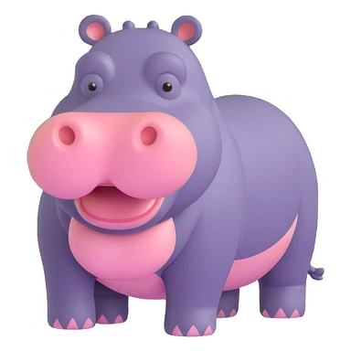 Hippo sticker