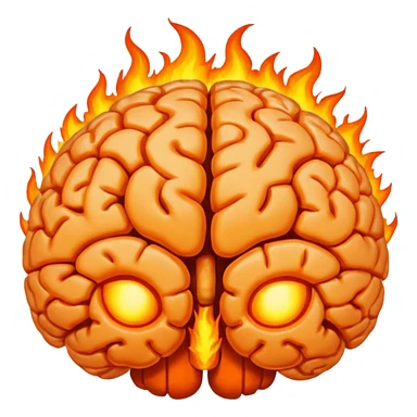 Brain on fire sticker