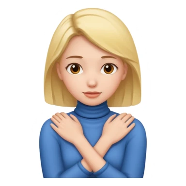 Girl with arms around her neck sticker