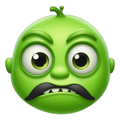 Mike wazowski with mustache sticker