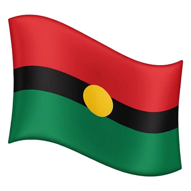 Pan African-African American Flag (Red-Black and Green horizontal stripes) - no stars or other symbols sticker