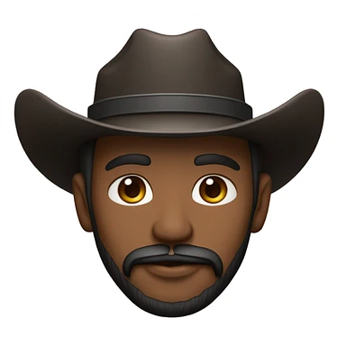 Homem negro gordinho com barba e olhos pequenos com chapéu de cowboy rosa  sticker