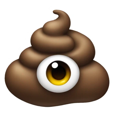 Poop with eyes sticker