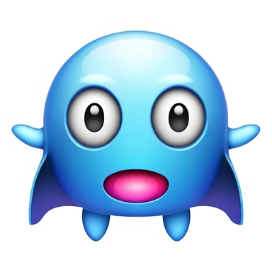 Classic Pacman ghost character with big eyes sticker
