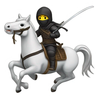 Ninja riding on horse  sticker