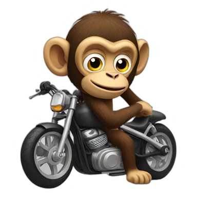 Biker Monkey sticker