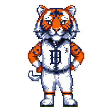 Detroit Tigers mascot sticker