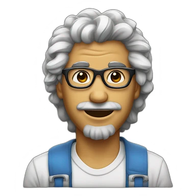 Homme métisse avec cheveux bouclés et un taper et des lunettes sticker