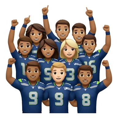 Seahawks celebrating sticker