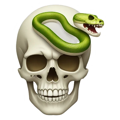 skull and snake sticker