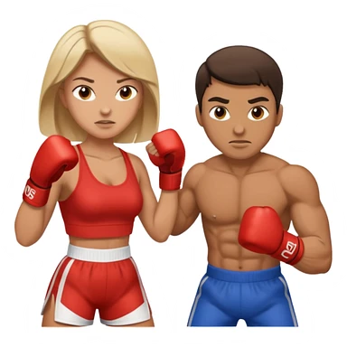 woman fighting man sticker