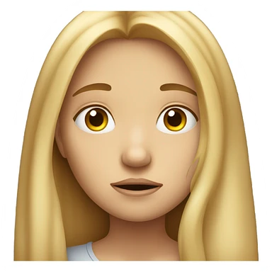 Sad blond girl sticker
