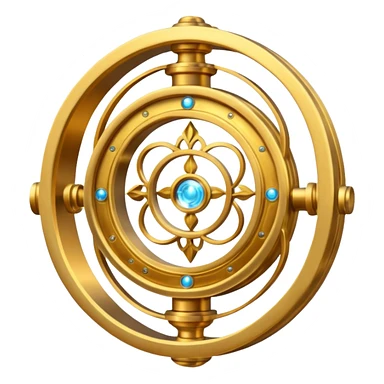 A time turner from harry potter with magic swirls around it  sticker