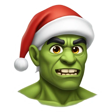 orc male warrior with santa hat sticker