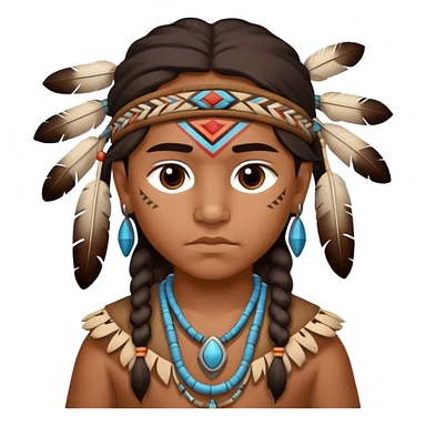 Native American child  sticker