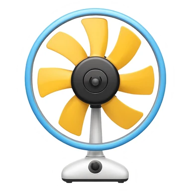 electric fan, classic emoji style, simple sticker