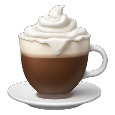 Hot cocoa with whipped cream sticker