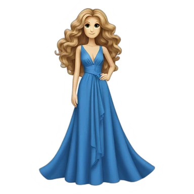 celine dion long blue dress sticker